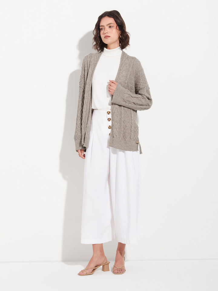 Bertha Cardigan Baby Alpaca Color Grey