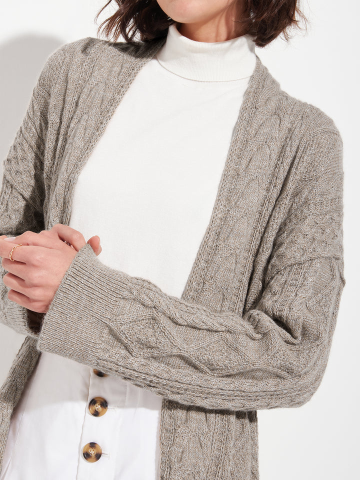 Bertha Cardigan Baby Alpaca Color Grey