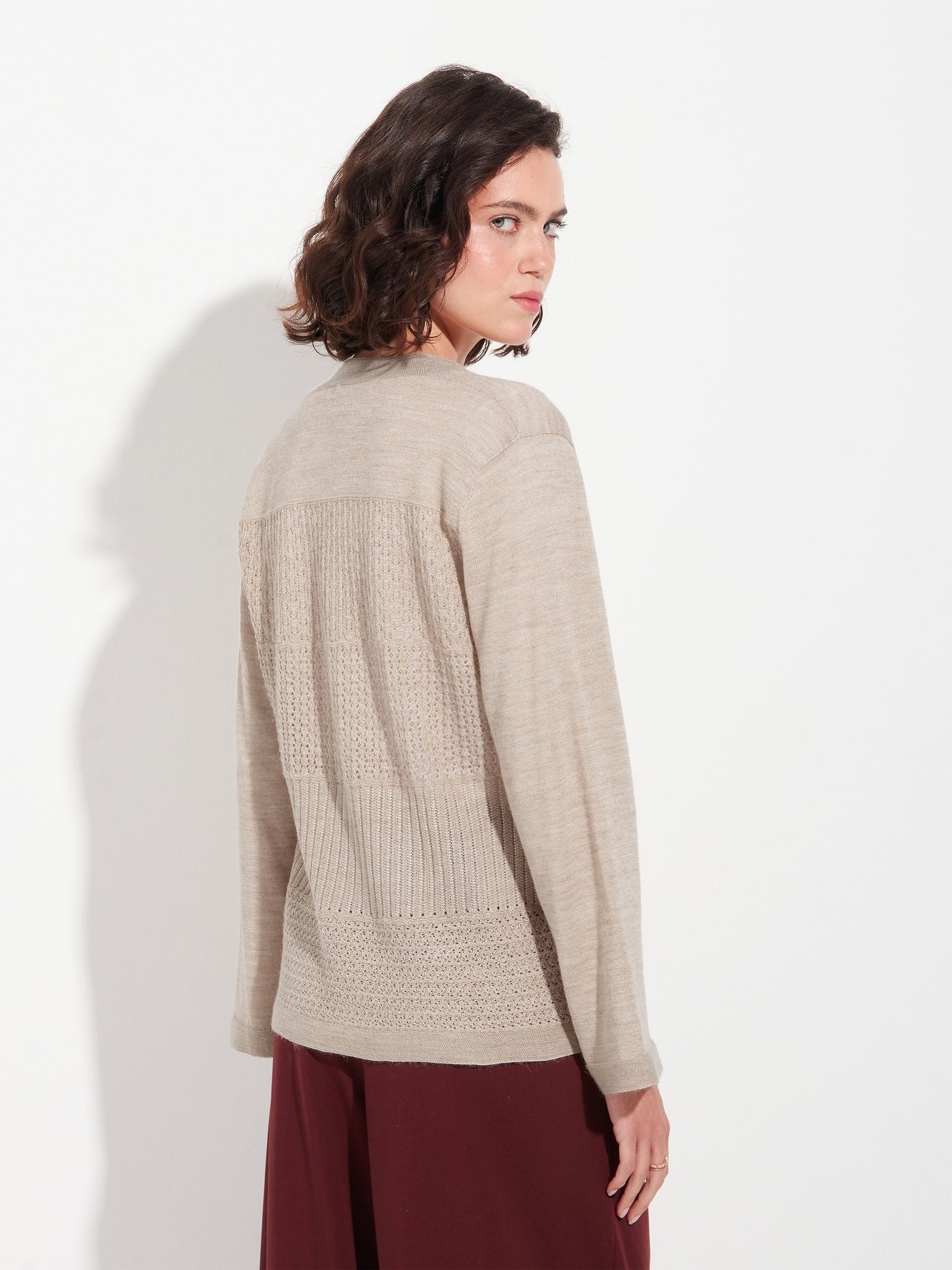 Zanzibar Cardigan Baby Alpaca Color Beige