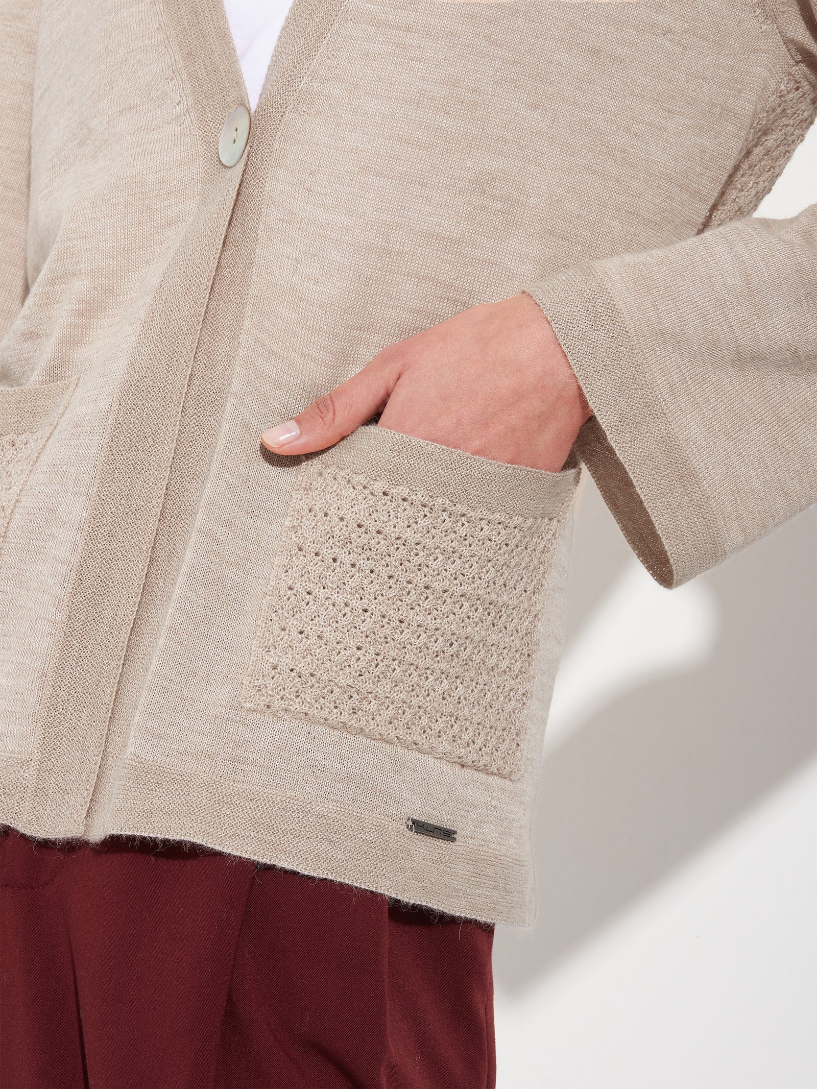 Zanzibar Cardigan Baby Alpaca Color Beige