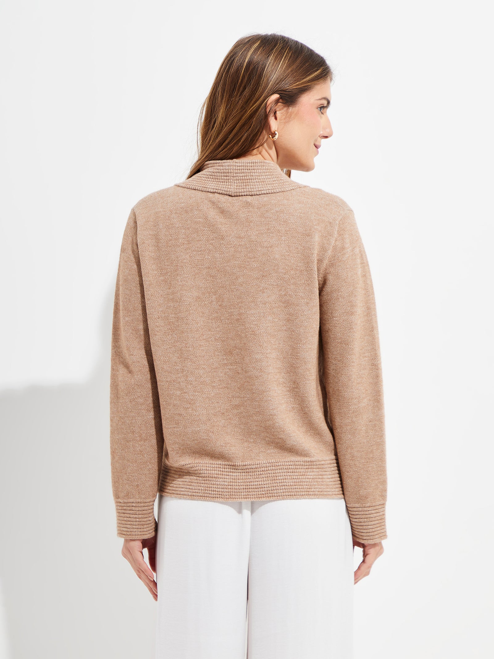 Cárdigan Yalika Algodón Color Beige