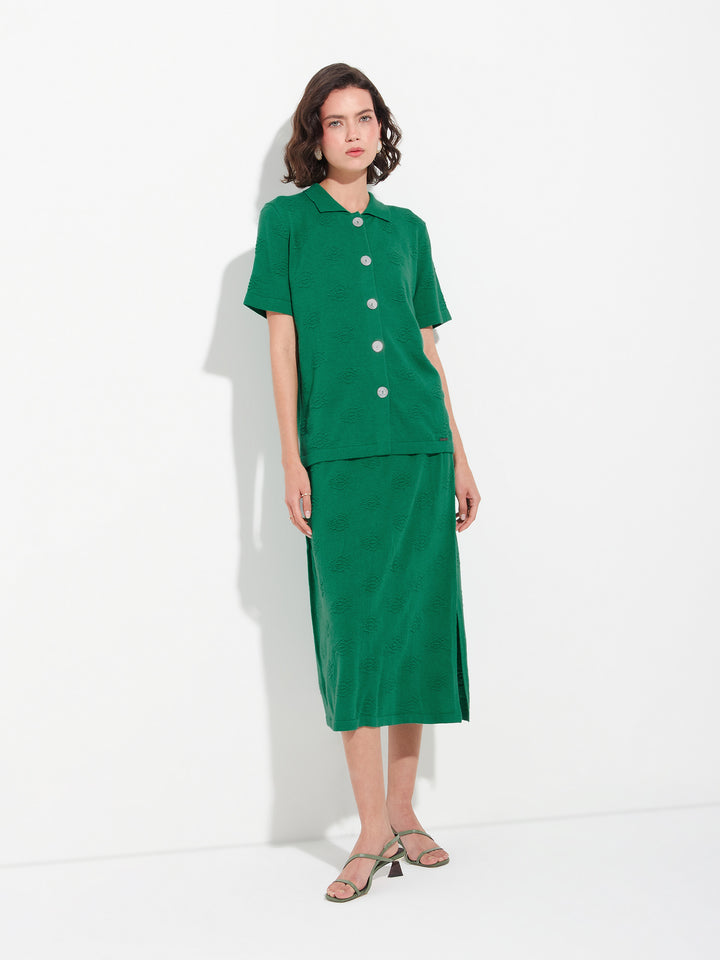 Zabeth Blouse Cotton Color Green