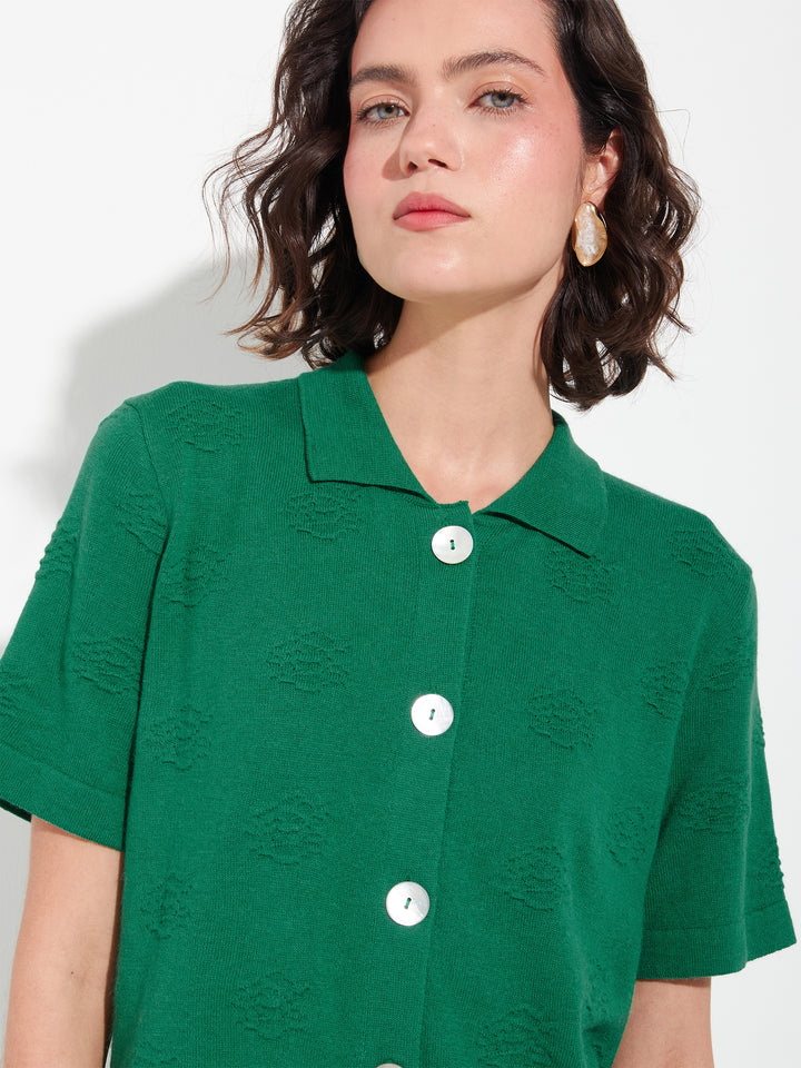 Zabeth Blouse Cotton Color Green