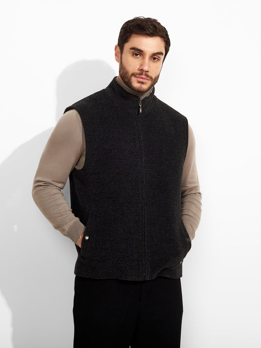 Chaleco Zunkle de lana color gris