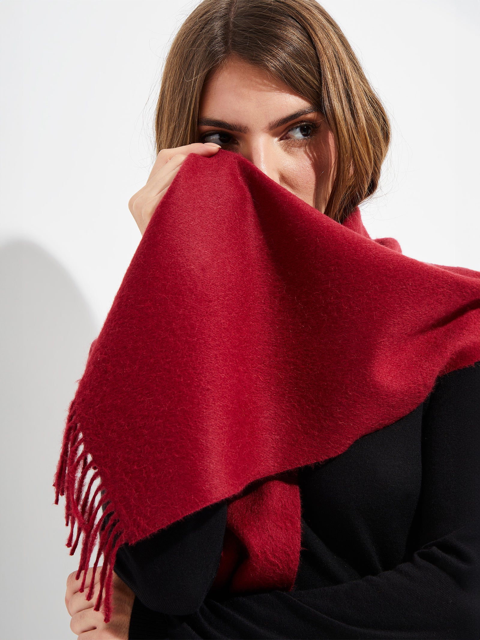 Jamas Scarf Royal Alpaca Color Red
