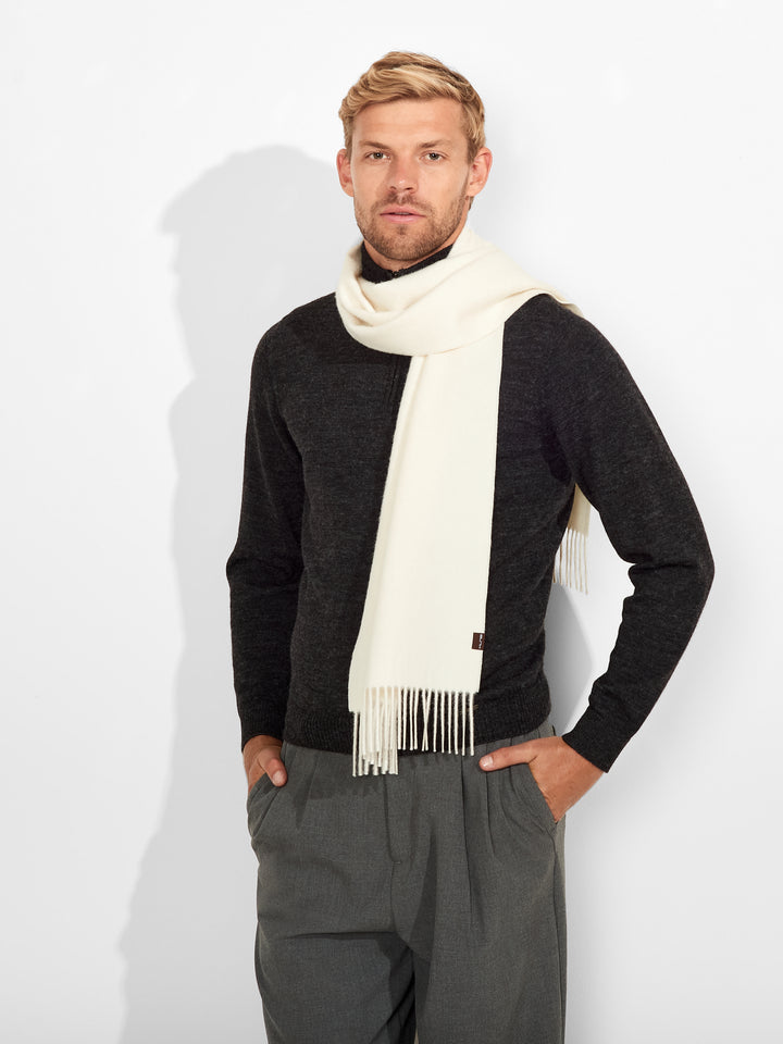 Jamas Scarf Royal Alpaca Color Ecru