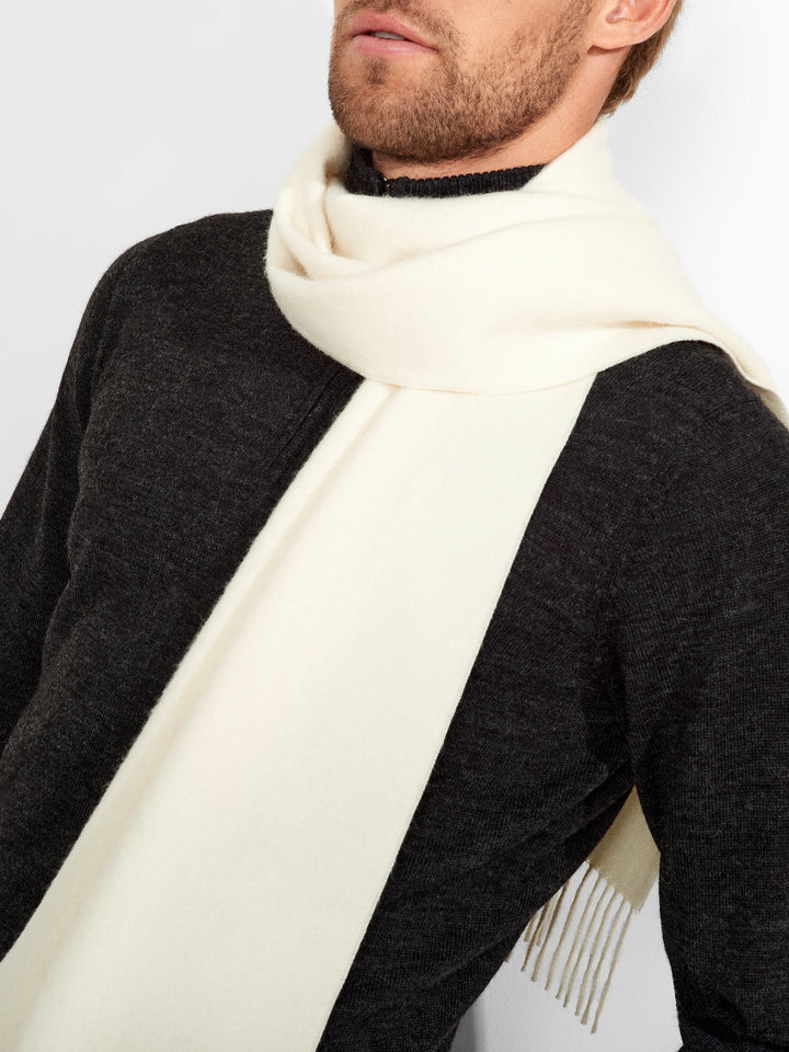 Jamas Scarf Royal Alpaca Color Ecru