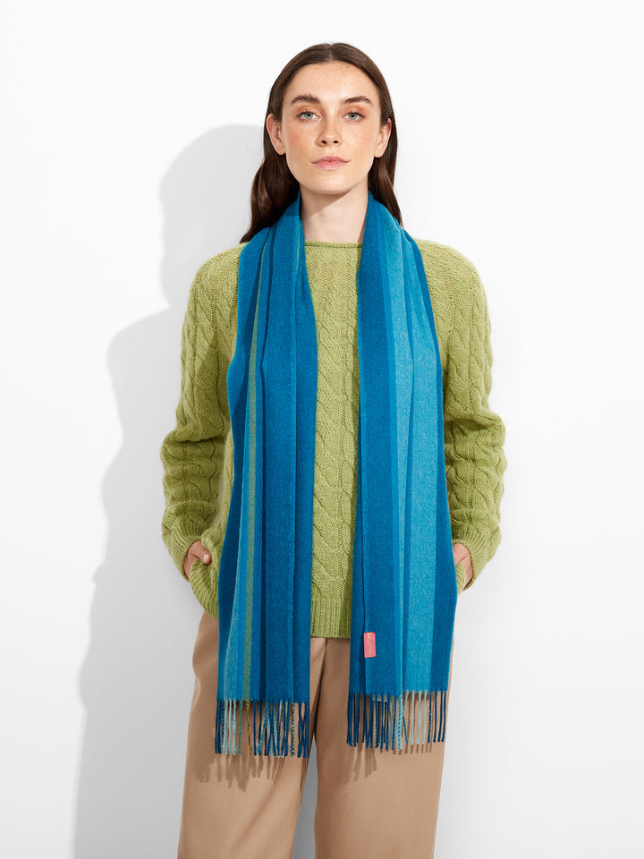 Perejil Scarf Baby Alpaca Color Turquoise