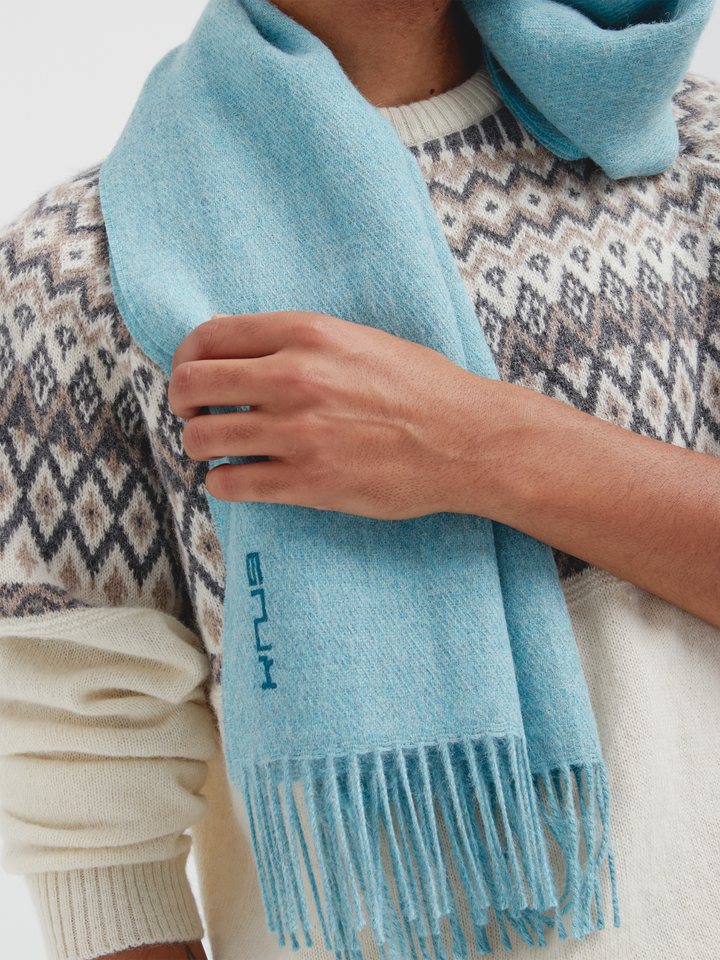 Zeta B Scarf Baby Alpaca Color Turquoise