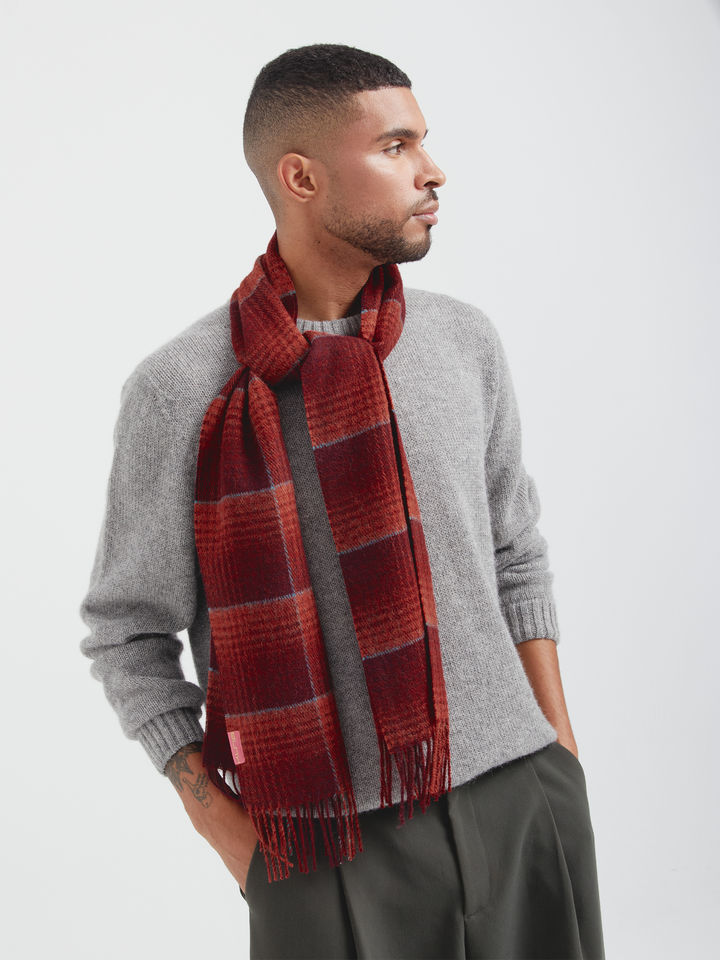 Castel Scarf Baby Alpaca Color Red