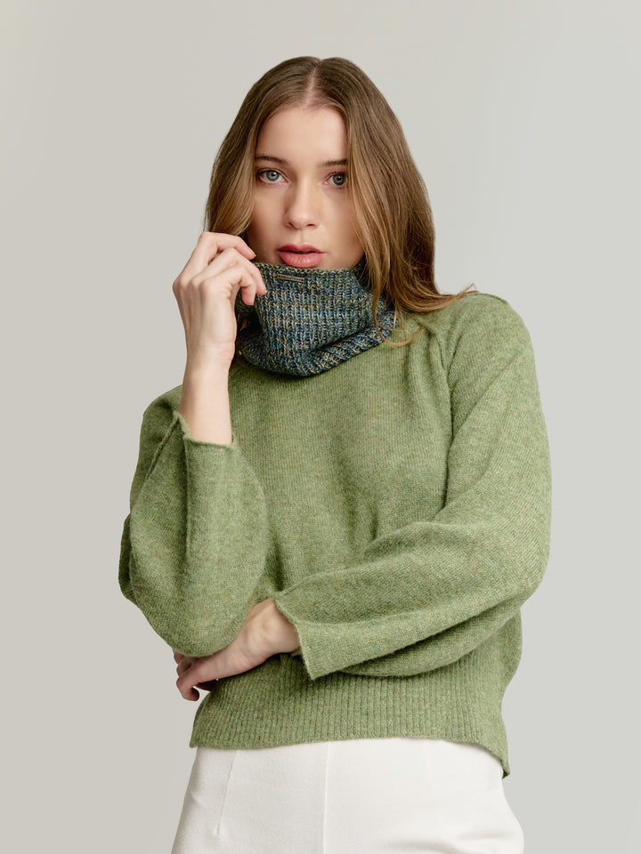 Ubicate Neck Scarf Baby Alpaca Color Turquoise