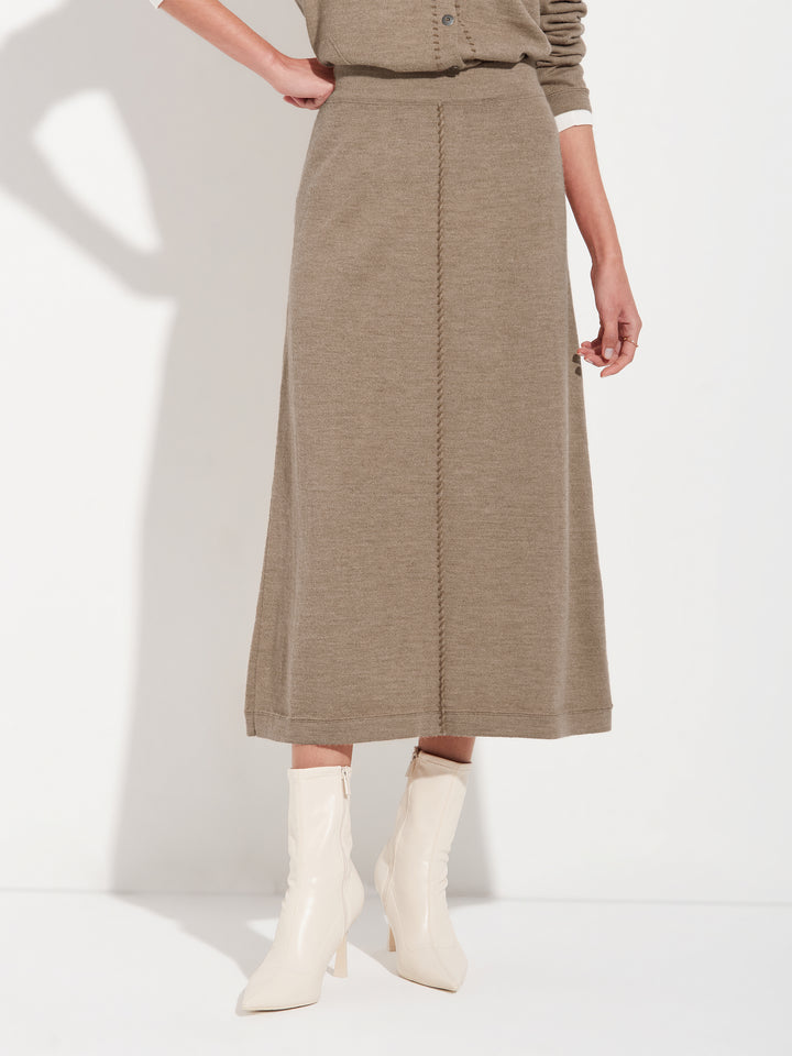 Brenda Skirt Baby Alpaca Color Brown