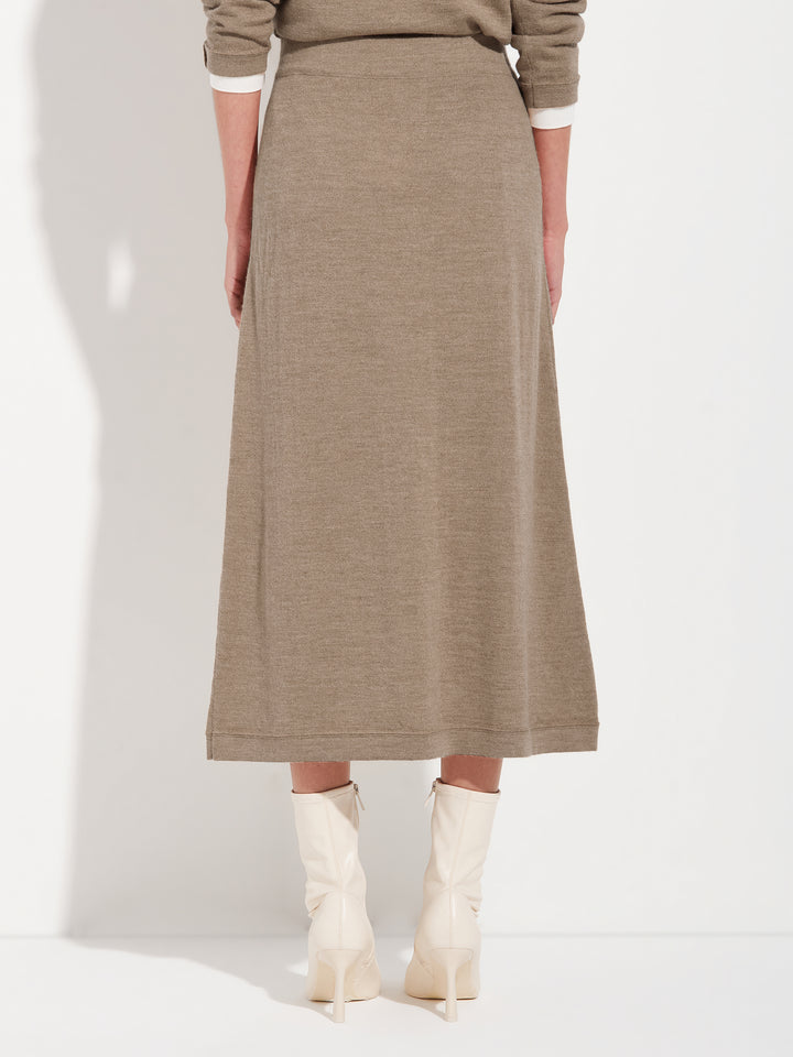 Brenda Skirt Baby Alpaca Color Brown