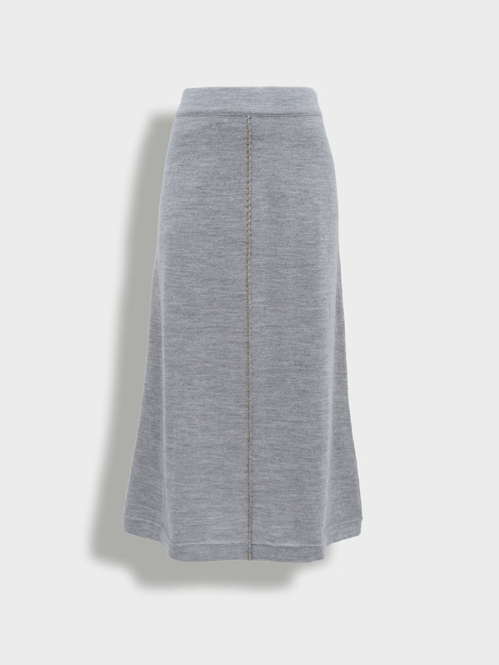 Brenda Skirt Baby Alpaca Color Grey