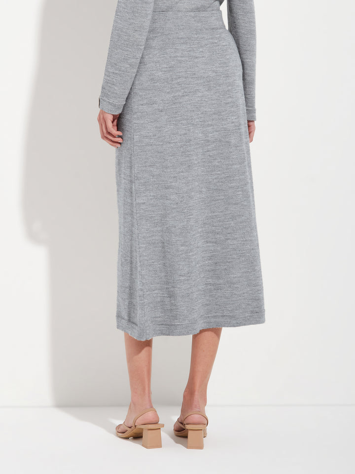 Brenda Skirt Baby Alpaca Color Grey