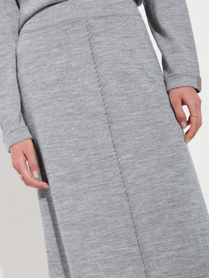 Brenda Skirt Baby Alpaca Color Grey