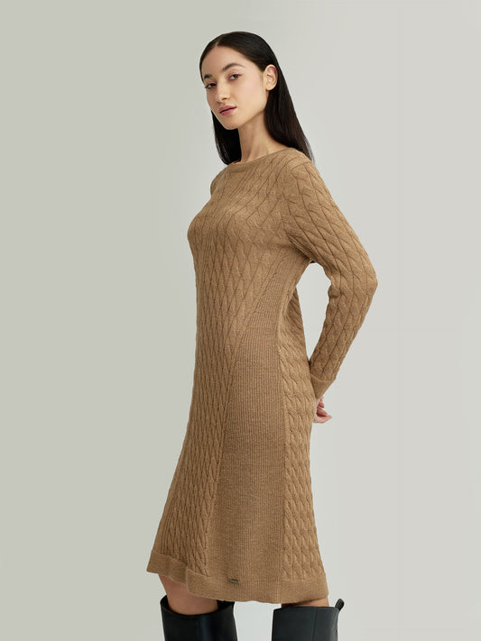 Vestido Yggy Baby Alpaca Color Camel