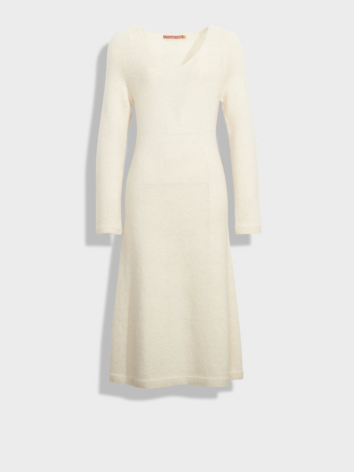 Zafina Dress Baby Alpaca Color Ecru