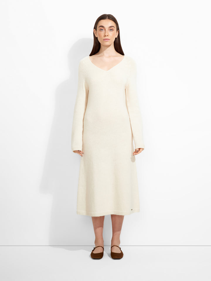 Zafina Dress Baby Alpaca Color Ecru