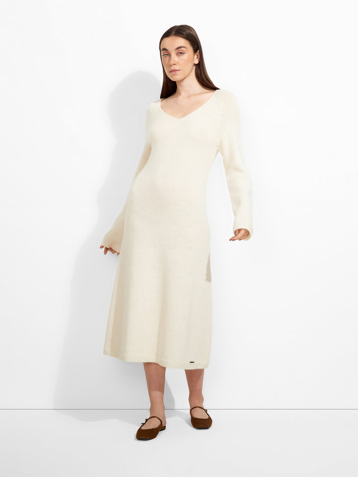 Zafina Dress Baby Alpaca Color Ecru