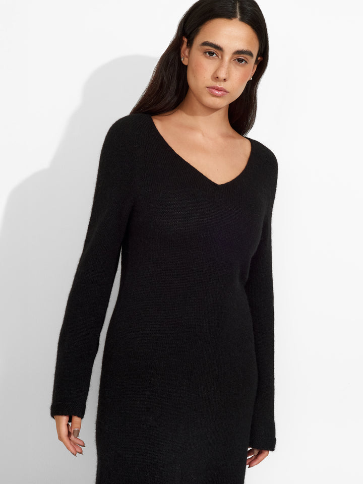 Zafina Dress Baby Alpaca Color Black
