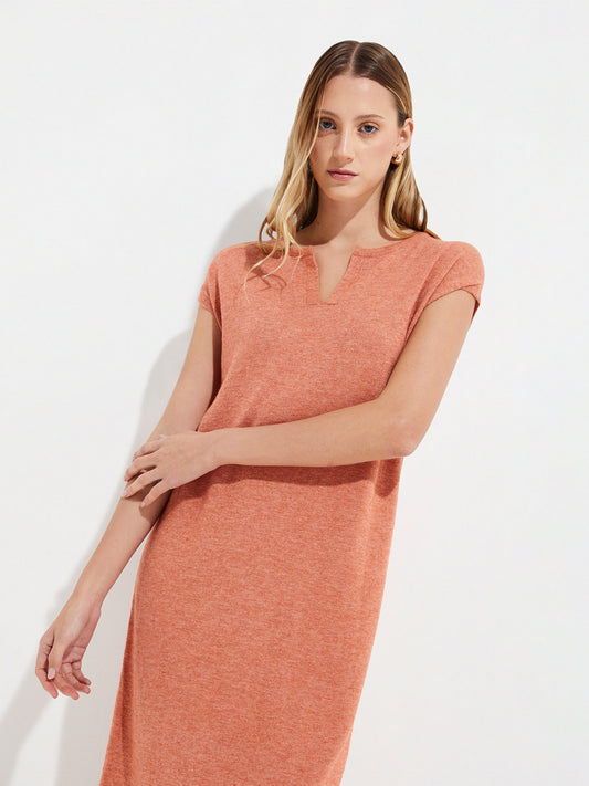 Vestido Uresti Algodón Color Naranja