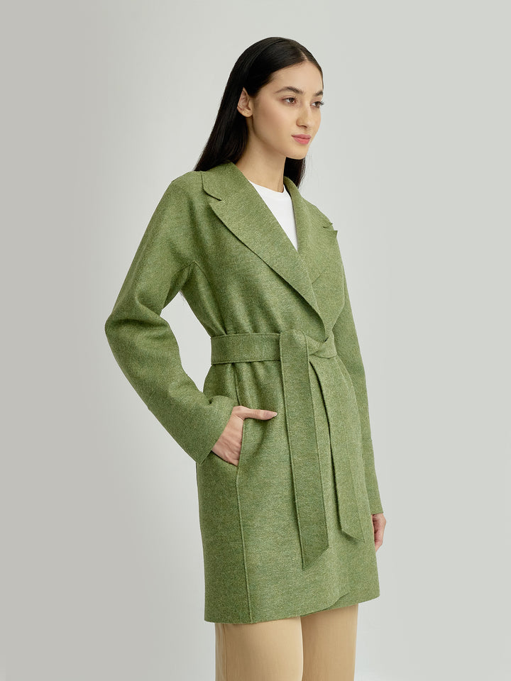 Abrigo Yrene Alpaca Color Verde