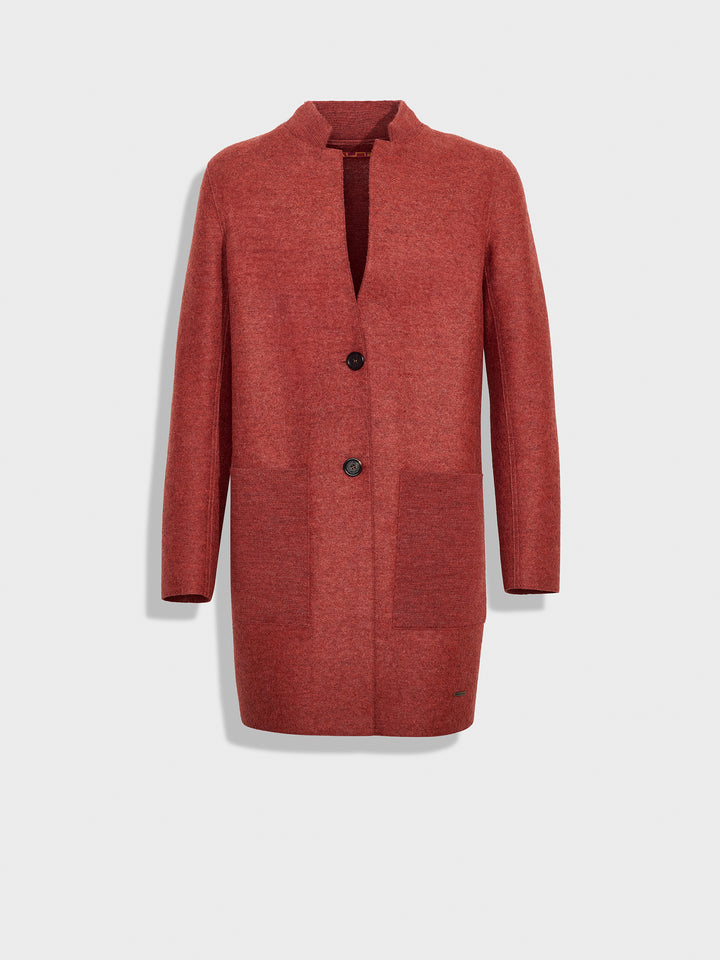 Zybil Coat Alpaca Color Red