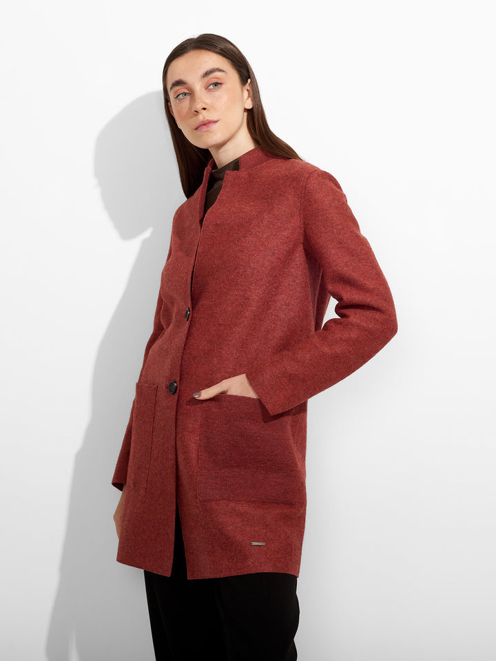 Zybil Coat Alpaca Color Red