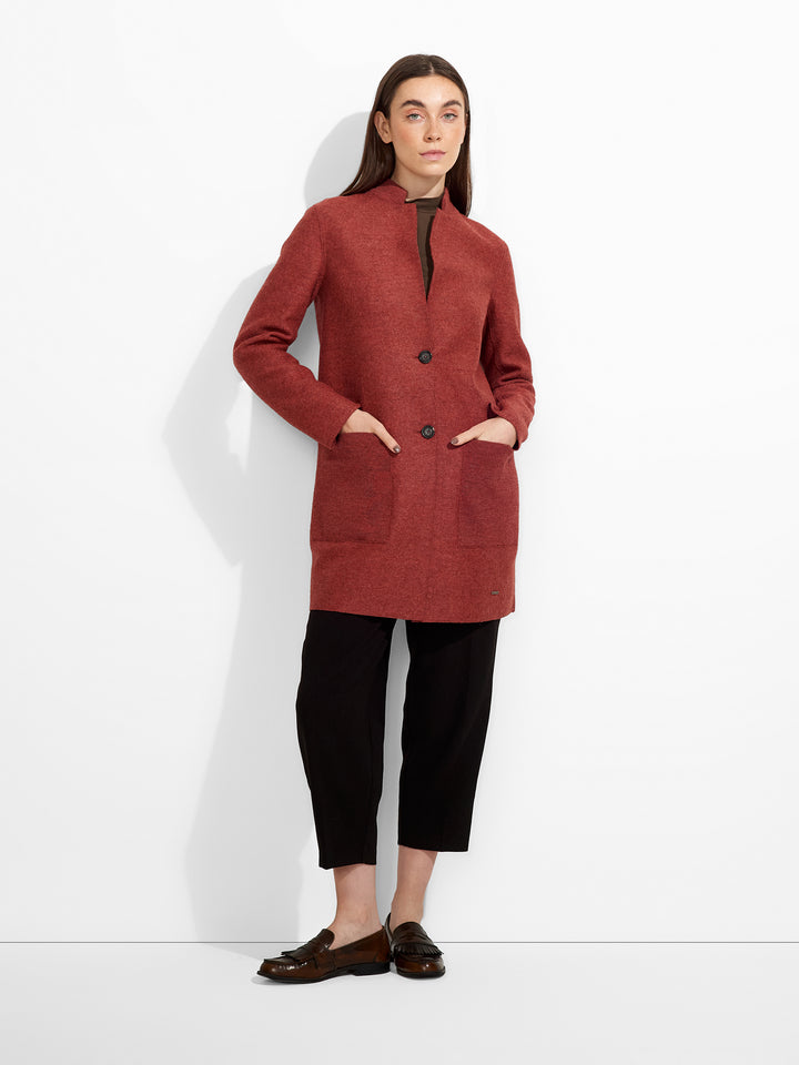 Zybil Coat Alpaca Color Red