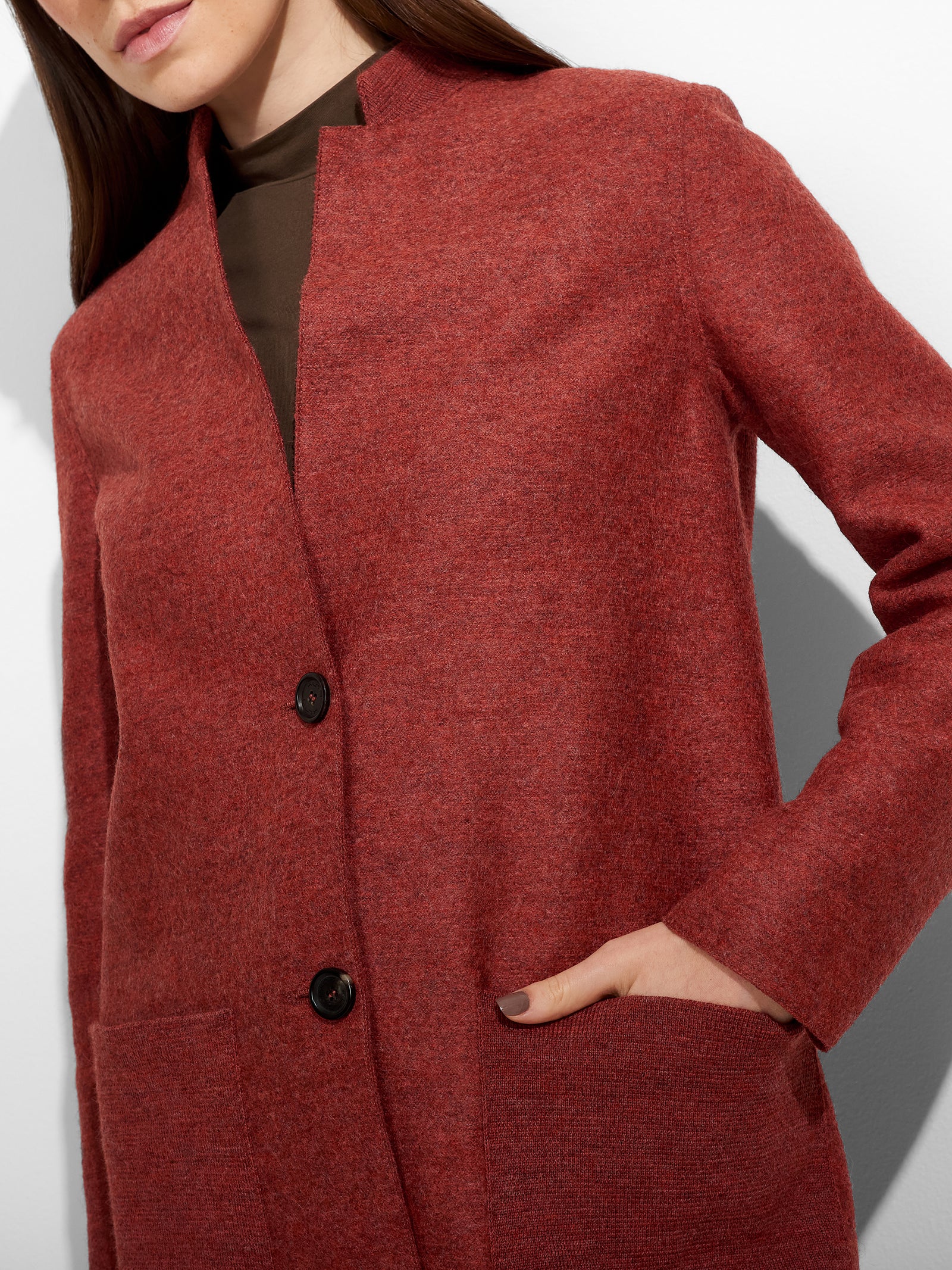 Abrigo Zybil Alpaca Color Rojo