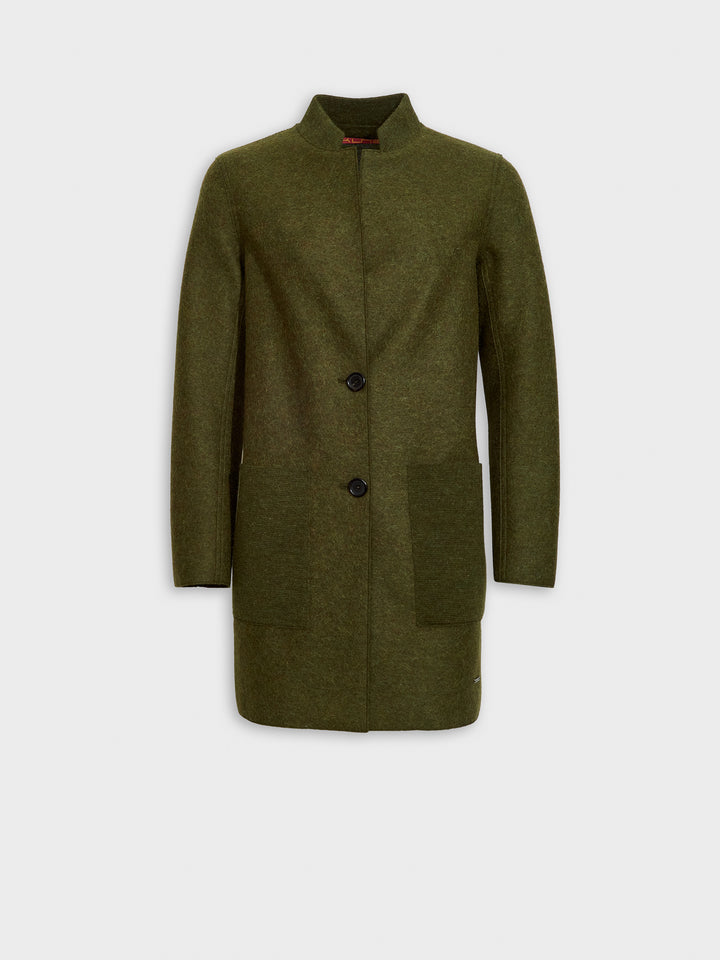Zybil Coat Alpaca Color Green