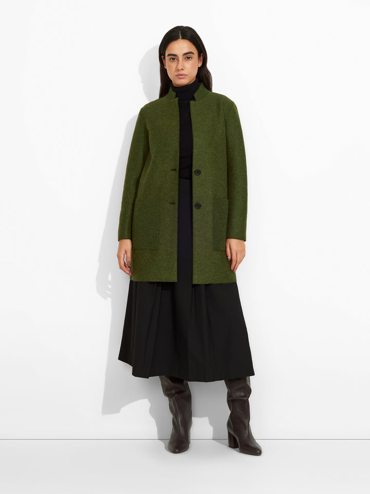 Zybil Coat Alpaca Color Green