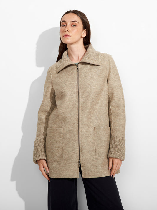 Abrigo Zingaro Alpaca Color Beige