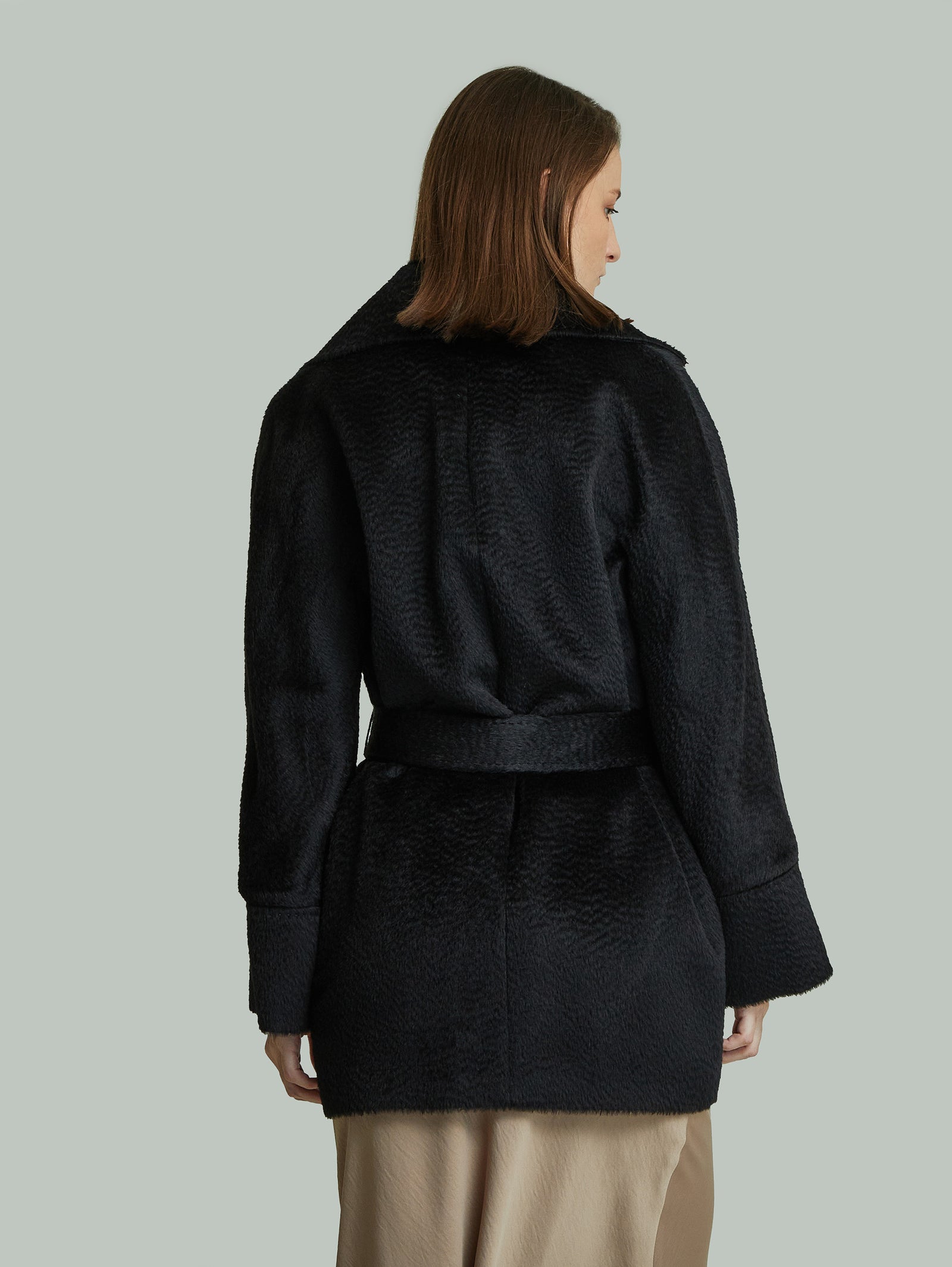Yupiter Coat Baby Suri Alpaca Color Black