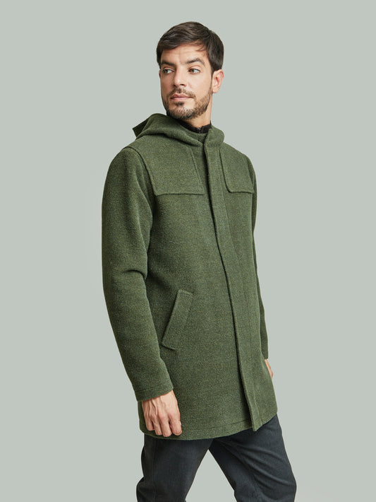 Abrigo Yared de Lana y Alpaca Color Verde