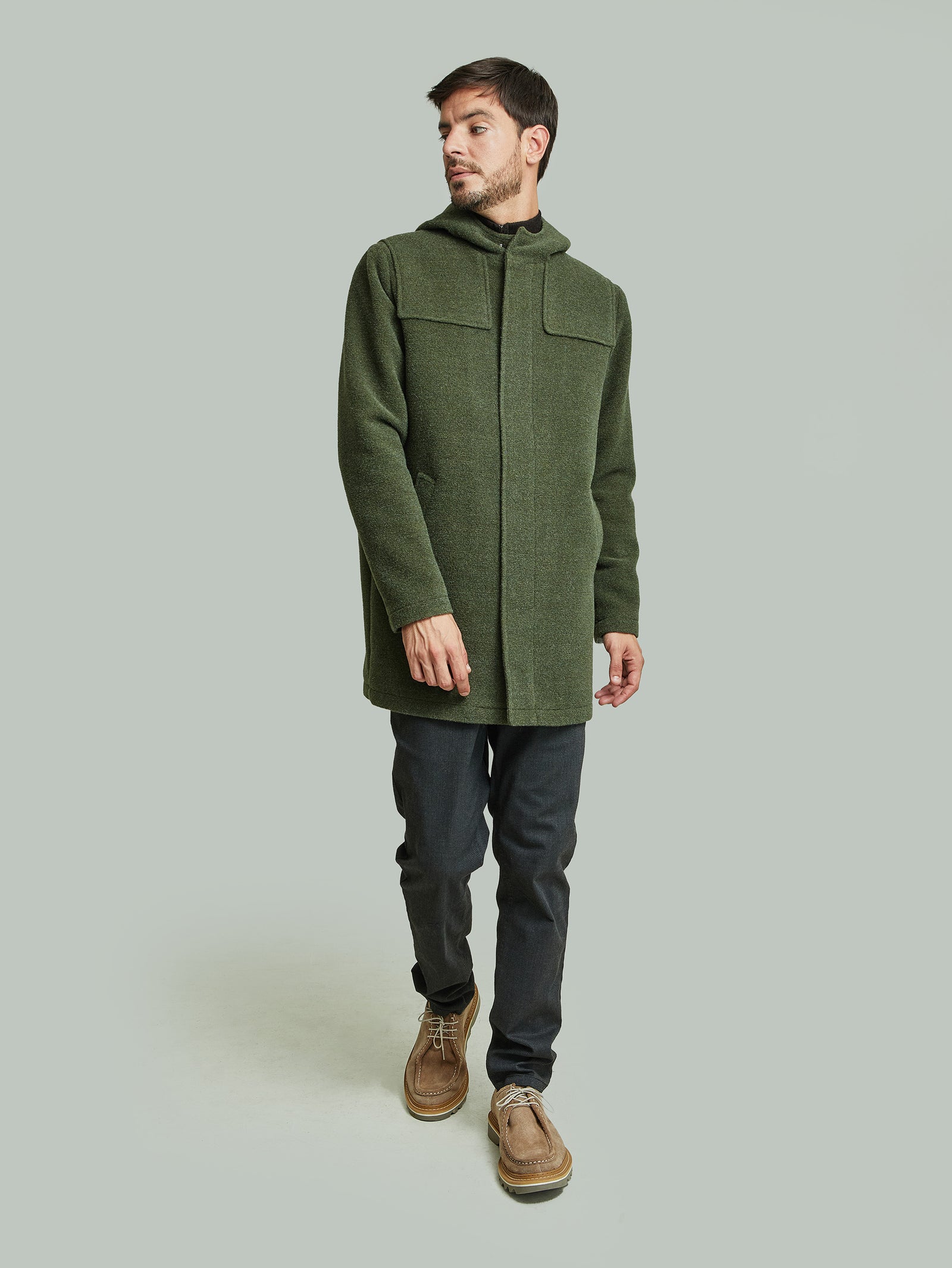 Yared Coat Wool & Alpaca Color Green