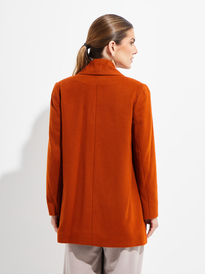 Short Swing Coat Vicuña Color Orange