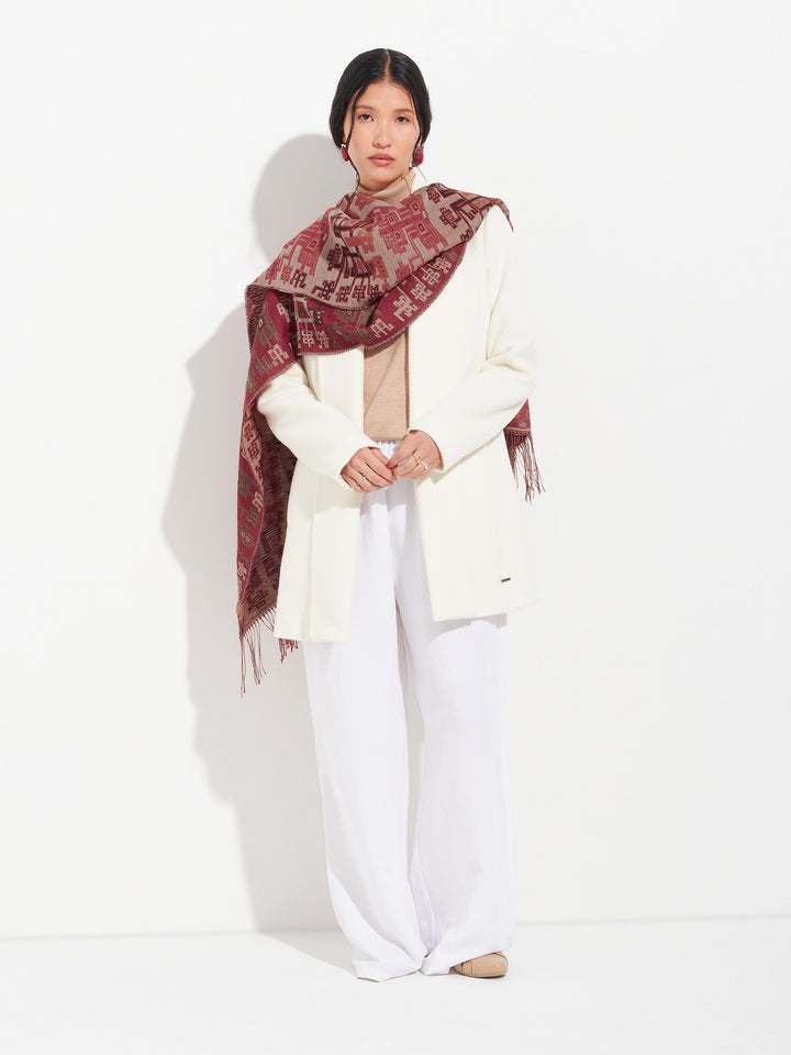 Nazca - 52 Shawl Baby Alpaca Color Red