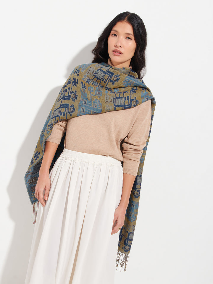 Nazca - 52 Shawl Baby Alpaca Color Blue
