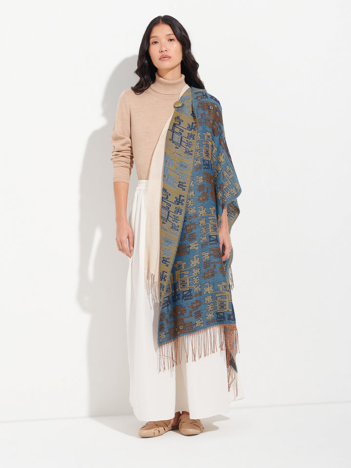 Nazca - 52 Shawl Baby Alpaca Color Blue