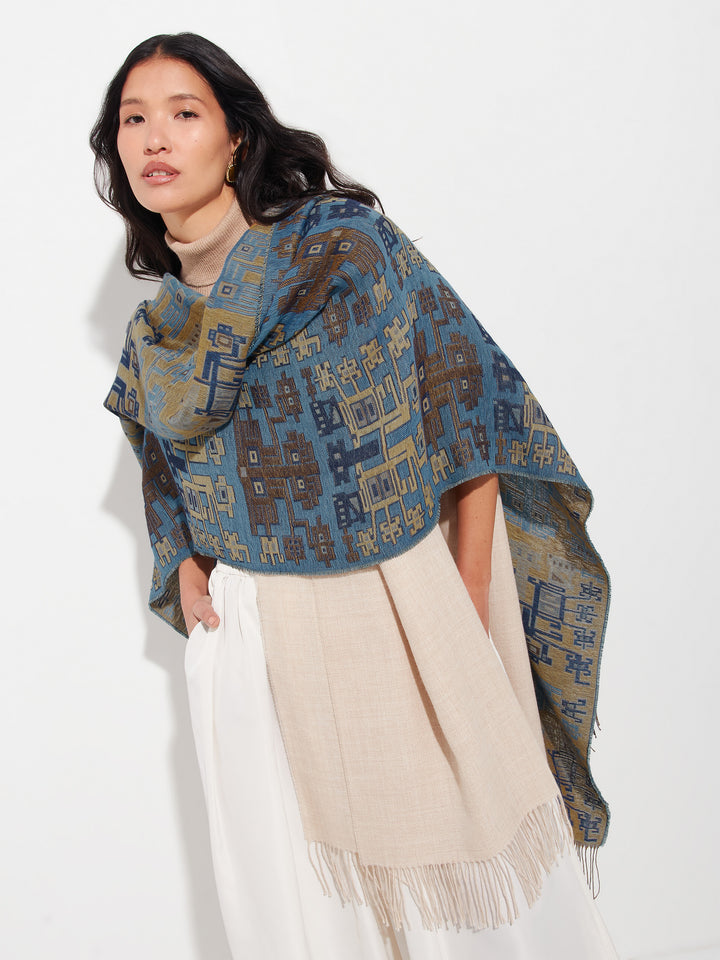 Nazca - 52 Shawl Baby Alpaca Color Blue