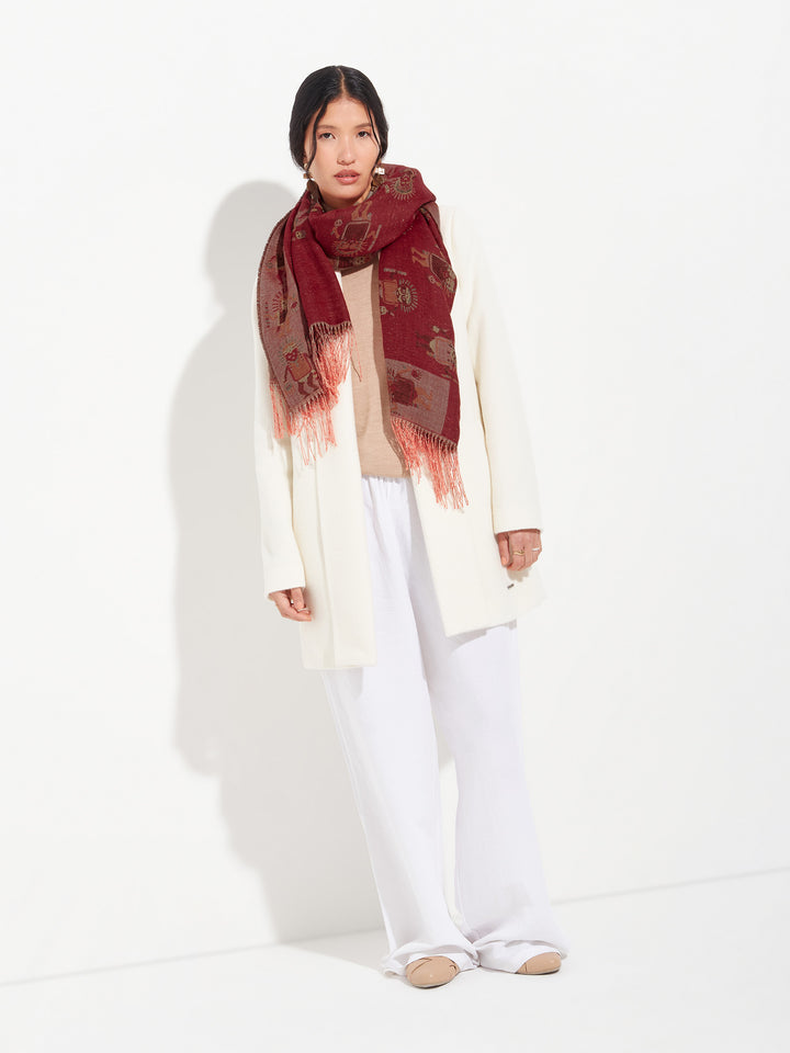 Nazca - 53 Shawl Baby Alpaca Color Red