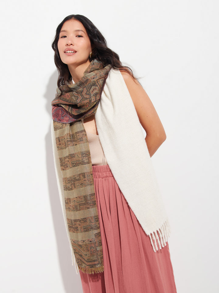 Paracas - 19 Shawl Royal Alpaca And Silk Color Brown