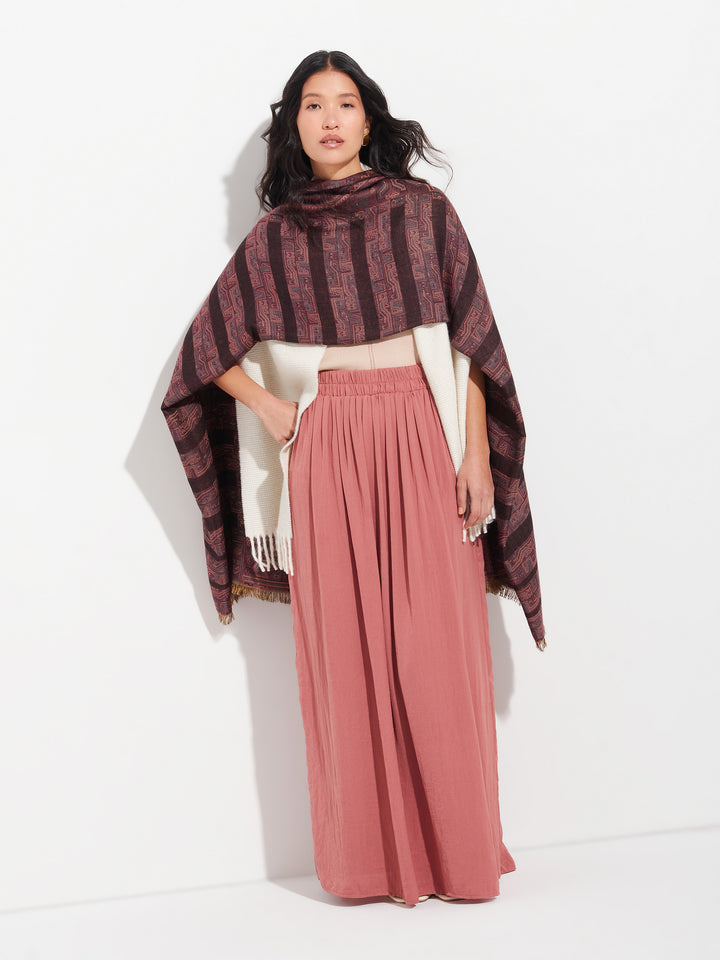 Paracas - 19 Shawl Royal Alpaca And Silk Color Brown