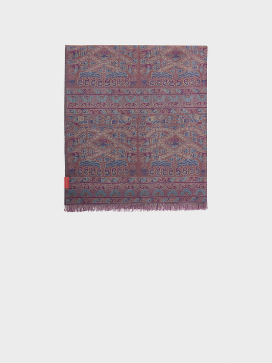 Lambayeque - 8 Shawl Royal Alpaca And Silk Color Red