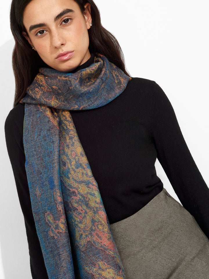Ola De Hawaii Shawl Royal Alpaca And Silk Color Multicolor