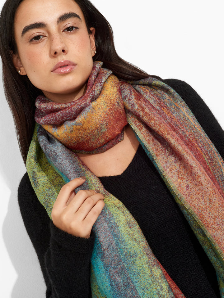 Yellowstone Park Shawl Royal Alpaca And Silk Color Multicolor