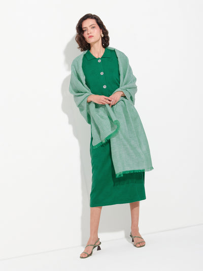 Zoda Shawl Baby Alpaca Color Green