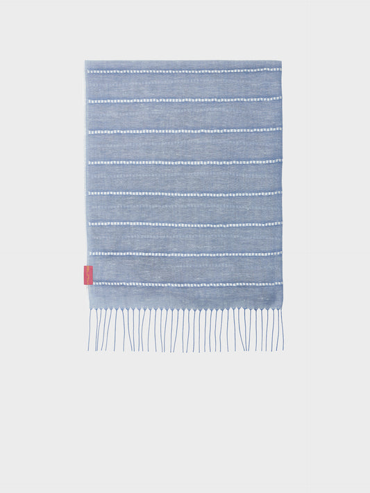 Zabila Shawl Linen Color Sky Blue